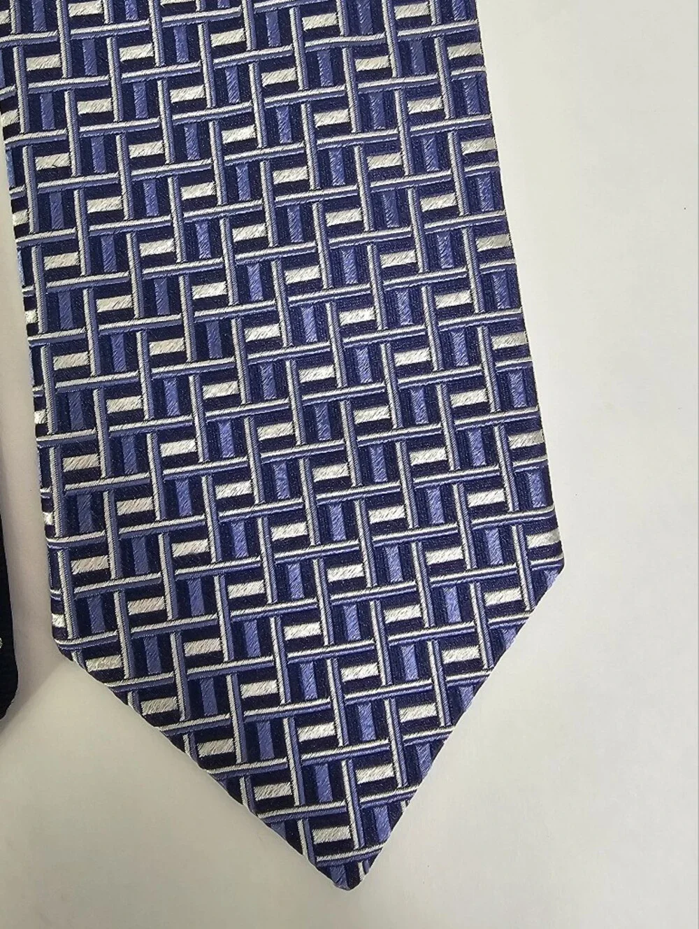 100% Silk Tie Bundle Of 2 Navy and Blue Patterned Men's Ties Office Professional